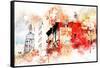 NYC Watercolor Collection - Manhattan Architecture-Philippe Hugonnard-Framed Stretched Canvas