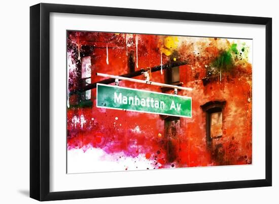 NYC Watercolor Collection - Manhattan Avenue-Philippe Hugonnard-Framed Art Print