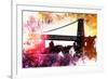 NYC Watercolor Collection - Manhattan Bridge Shadows-Philippe Hugonnard-Framed Art Print