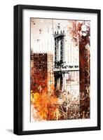 NYC Watercolor Collection - Manhattan Bridge-Philippe Hugonnard-Framed Art Print