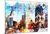 NYC Watercolor Collection - Manhattan Buildings-Philippe Hugonnard-Mounted Art Print