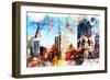 NYC Watercolor Collection - Manhattan Buildings-Philippe Hugonnard-Framed Premium Giclee Print