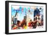 NYC Watercolor Collection - Manhattan Buildings-Philippe Hugonnard-Framed Premium Giclee Print