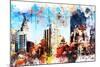 NYC Watercolor Collection - Manhattan Buildings-Philippe Hugonnard-Mounted Art Print