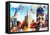 NYC Watercolor Collection - Manhattan Buildings-Philippe Hugonnard-Framed Stretched Canvas