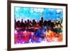 NYC Watercolor Collection - Manhattan Colors Sunset-Philippe Hugonnard-Framed Art Print