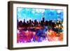 NYC Watercolor Collection - Manhattan Colors Sunset-Philippe Hugonnard-Framed Art Print