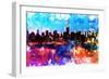 NYC Watercolor Collection - Manhattan Colors Sunset-Philippe Hugonnard-Framed Premium Giclee Print