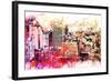 NYC Watercolor Collection - Manhattan District-Philippe Hugonnard-Framed Art Print