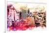 NYC Watercolor Collection - Manhattan District-Philippe Hugonnard-Framed Art Print