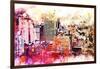 NYC Watercolor Collection - Manhattan District-Philippe Hugonnard-Framed Art Print