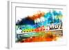 NYC Watercolor Collection - Manhattan Subway-Philippe Hugonnard-Framed Art Print