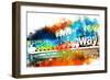 NYC Watercolor Collection - Manhattan Subway-Philippe Hugonnard-Framed Premium Giclee Print