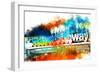 NYC Watercolor Collection - Manhattan Subway-Philippe Hugonnard-Framed Premium Giclee Print