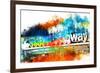 NYC Watercolor Collection - Manhattan Subway-Philippe Hugonnard-Framed Art Print