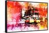 NYC Watercolor Collection - Manhattan Taxis-Philippe Hugonnard-Framed Stretched Canvas