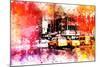 NYC Watercolor Collection - Manhattan Taxis-Philippe Hugonnard-Mounted Art Print