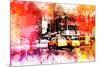 NYC Watercolor Collection - Manhattan Taxis-Philippe Hugonnard-Mounted Art Print