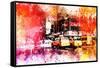 NYC Watercolor Collection - Manhattan Taxis-Philippe Hugonnard-Framed Stretched Canvas