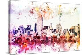 NYC Watercolor Collection - Manhattan View II-Philippe Hugonnard-Stretched Canvas