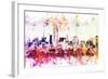 NYC Watercolor Collection - Manhattan View II-Philippe Hugonnard-Framed Art Print