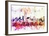 NYC Watercolor Collection - Manhattan View II-Philippe Hugonnard-Framed Art Print