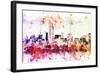 NYC Watercolor Collection - Manhattan View II-Philippe Hugonnard-Framed Art Print