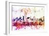 NYC Watercolor Collection - Manhattan View II-Philippe Hugonnard-Framed Premium Giclee Print