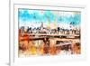 NYC Watercolor Collection - Manhattan View III-Philippe Hugonnard-Framed Art Print