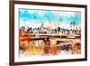 NYC Watercolor Collection - Manhattan View III-Philippe Hugonnard-Framed Art Print