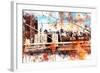 NYC Watercolor Collection - Manhattan View-Philippe Hugonnard-Framed Art Print