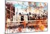 NYC Watercolor Collection - Manhattan View-Philippe Hugonnard-Mounted Art Print