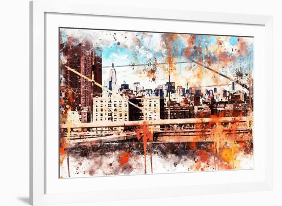 NYC Watercolor Collection - Manhattan View-Philippe Hugonnard-Framed Art Print