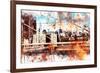 NYC Watercolor Collection - Manhattan View-Philippe Hugonnard-Framed Art Print