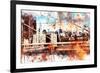 NYC Watercolor Collection - Manhattan View-Philippe Hugonnard-Framed Art Print