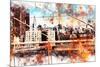 NYC Watercolor Collection - Manhattan View-Philippe Hugonnard-Mounted Art Print