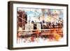 NYC Watercolor Collection - Manhattan View-Philippe Hugonnard-Framed Premium Giclee Print