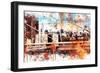 NYC Watercolor Collection - Manhattan View-Philippe Hugonnard-Framed Premium Giclee Print