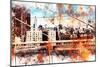 NYC Watercolor Collection - Manhattan View-Philippe Hugonnard-Mounted Premium Giclee Print