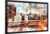 NYC Watercolor Collection - Manhattan View-Philippe Hugonnard-Framed Art Print