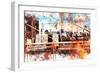 NYC Watercolor Collection - Manhattan View-Philippe Hugonnard-Framed Art Print