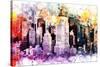 NYC Watercolor Collection - Midtown-Philippe Hugonnard-Stretched Canvas