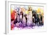 NYC Watercolor Collection - Midtown-Philippe Hugonnard-Framed Art Print