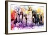 NYC Watercolor Collection - Midtown-Philippe Hugonnard-Framed Art Print