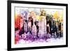 NYC Watercolor Collection - Midtown-Philippe Hugonnard-Framed Art Print