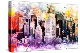 NYC Watercolor Collection - Midtown-Philippe Hugonnard-Stretched Canvas