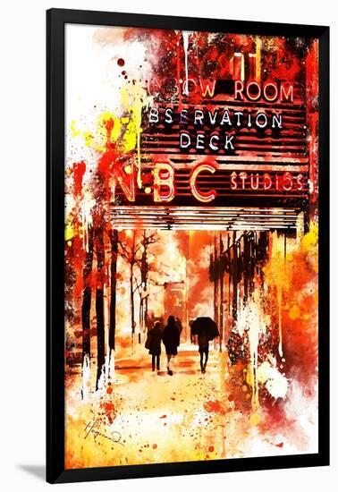 NYC Watercolor Collection - NBC Studios II-Philippe Hugonnard-Framed Art Print