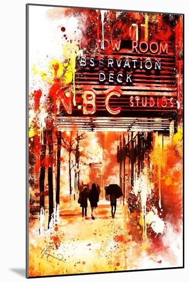 NYC Watercolor Collection - NBC Studios II-Philippe Hugonnard-Mounted Art Print