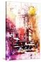 NYC Watercolor Collection - New York Architecture-Philippe Hugonnard-Stretched Canvas