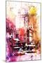 NYC Watercolor Collection - New York Architecture-Philippe Hugonnard-Mounted Art Print